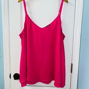 Pink Sheer Layered Tank